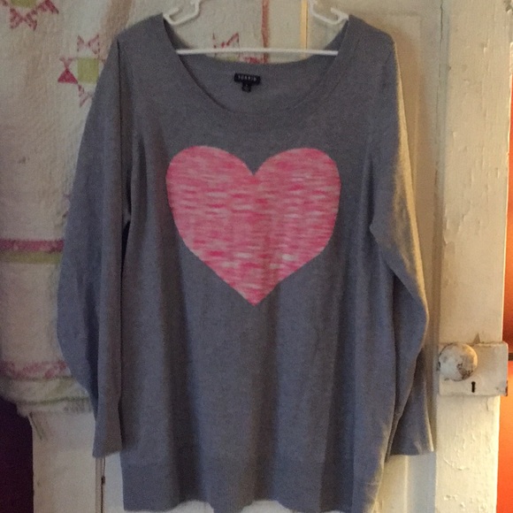 torrid Sweaters - Torrid lightweight gray and pink sweater size 2